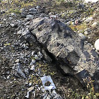 Mineralized outcrop in the northern part of the KW Zone