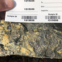 Sample from 5150 Level Portal grading 49.6 g/t silver, 4,137 g/t lead, 6,350 g/t zinc and 414 g/t copper